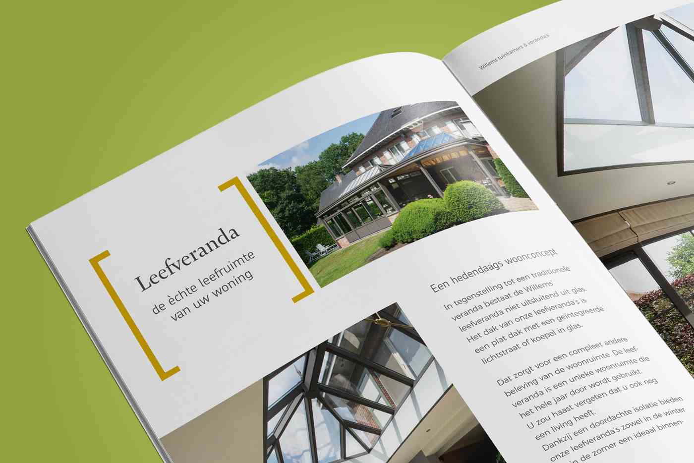 Willems tuinkamers & veranda's corporate brochure detail