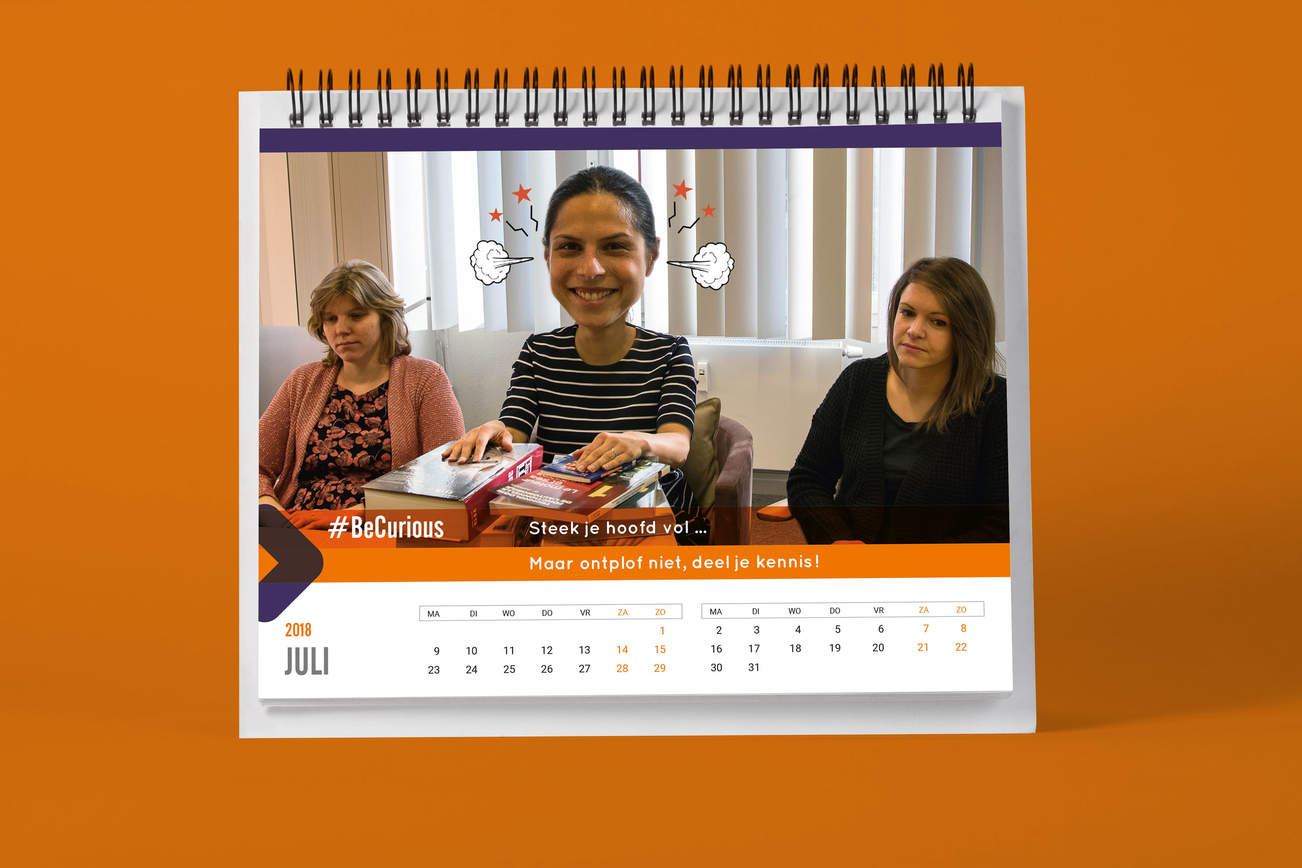 Cefora calendrier 'Steek je hoofd vol ... maar ontplof niet, deel je kennis!' 