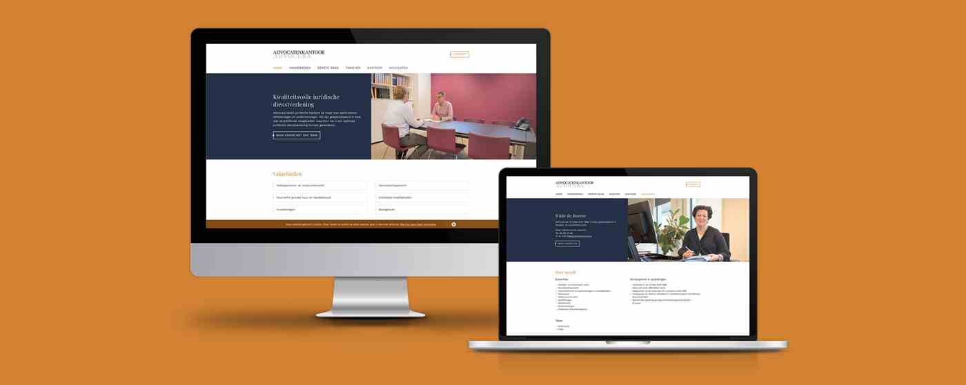 Advocura website preview desktop et portable 