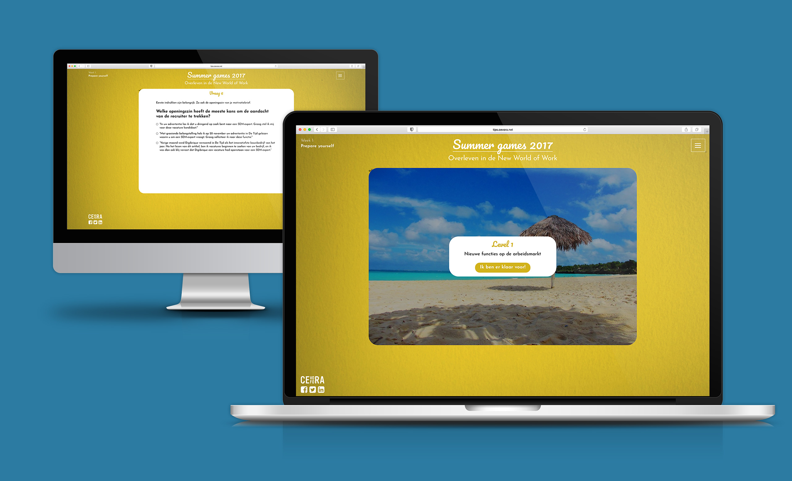 Cevora Summer Games 2017 preview computerscherm