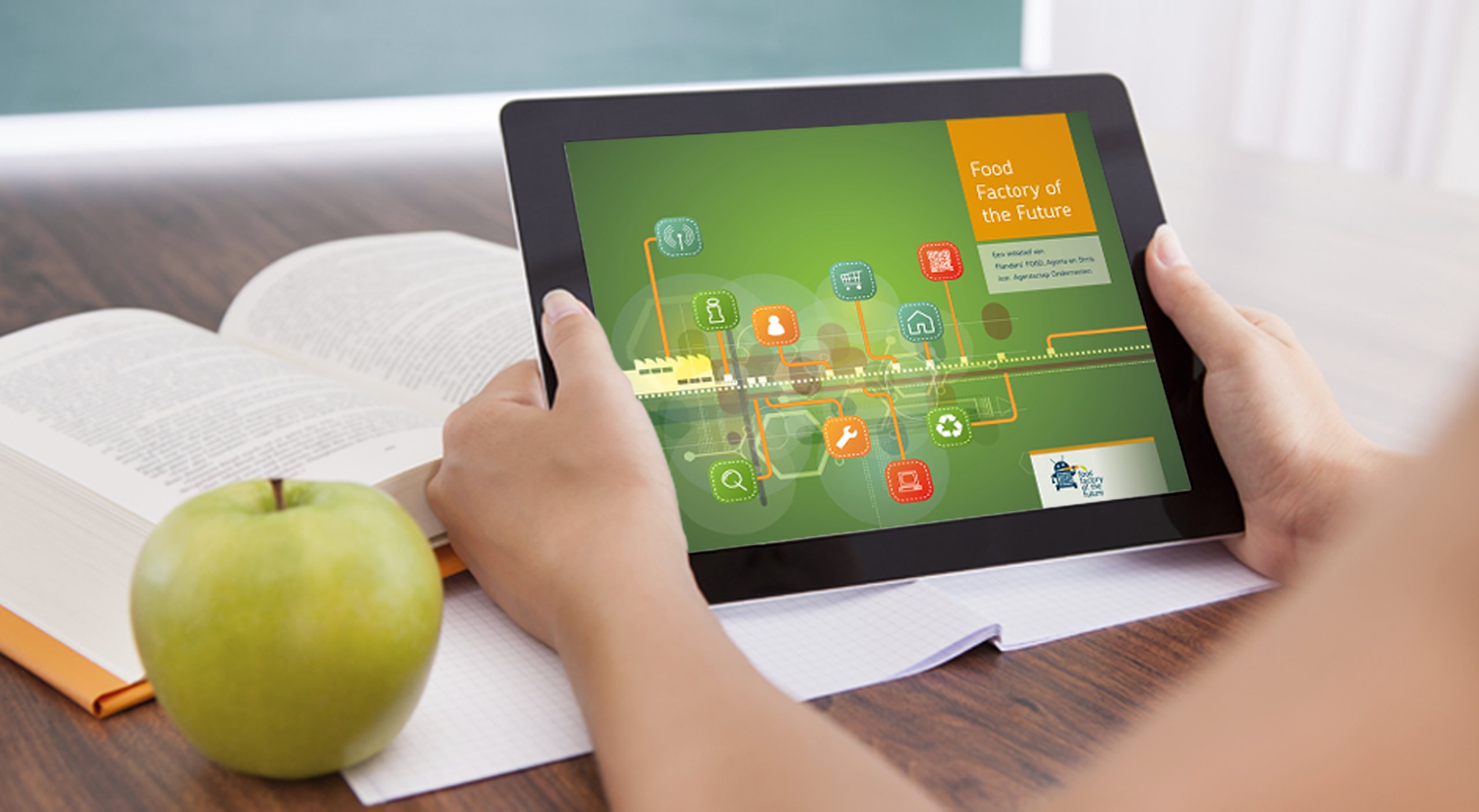 Food factory of the Future on tablet