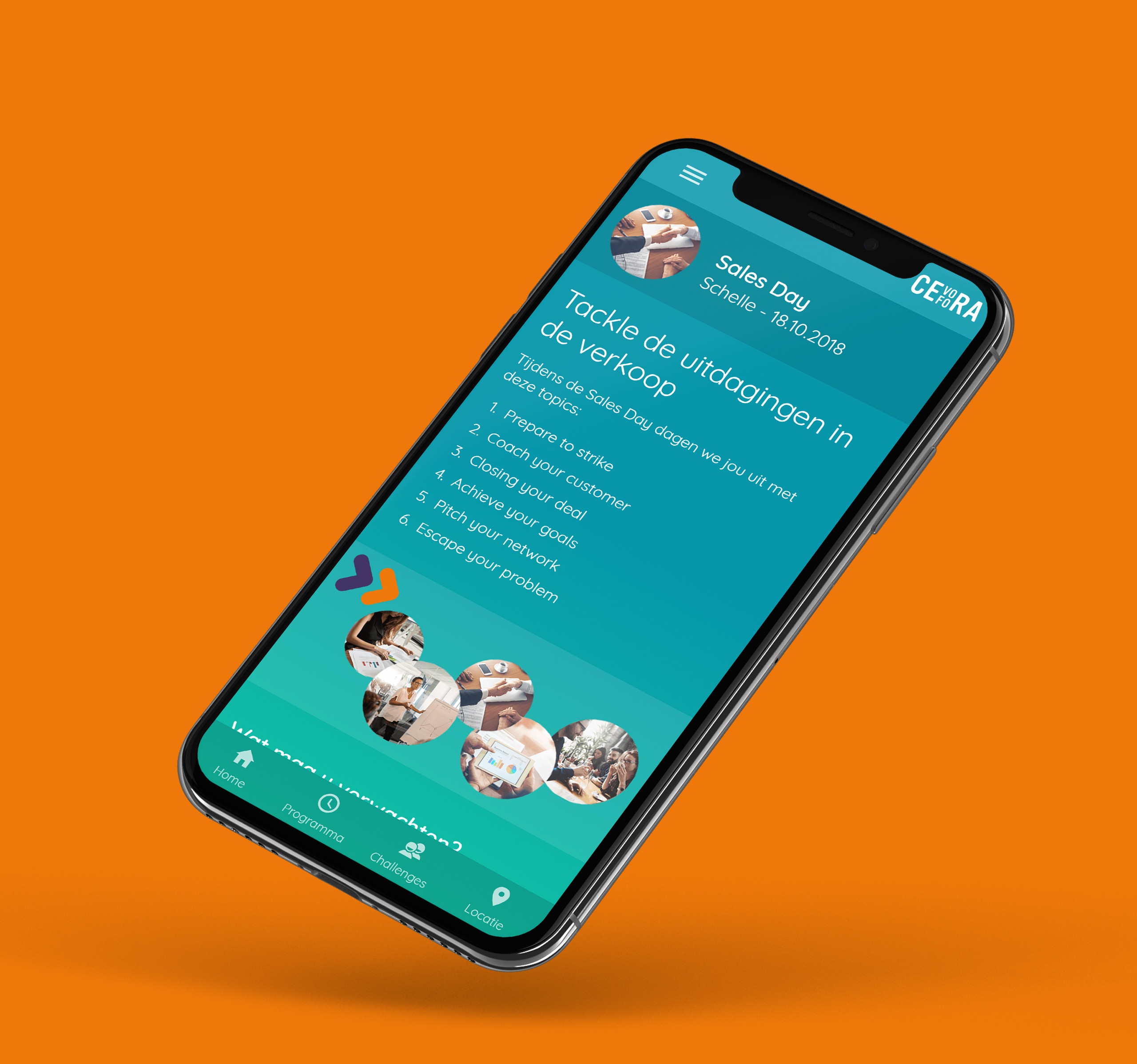 Cevora preview appli évènement Sales Day